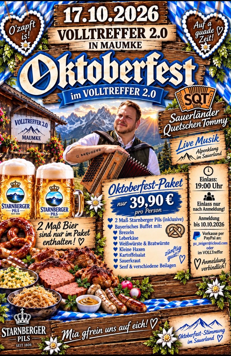 Oktoberfest im Volltreffer 2.0 — Plakat